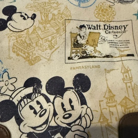 Disney Cream and Brown Mickey Print Crossbody Bag - Picture 16 of 16